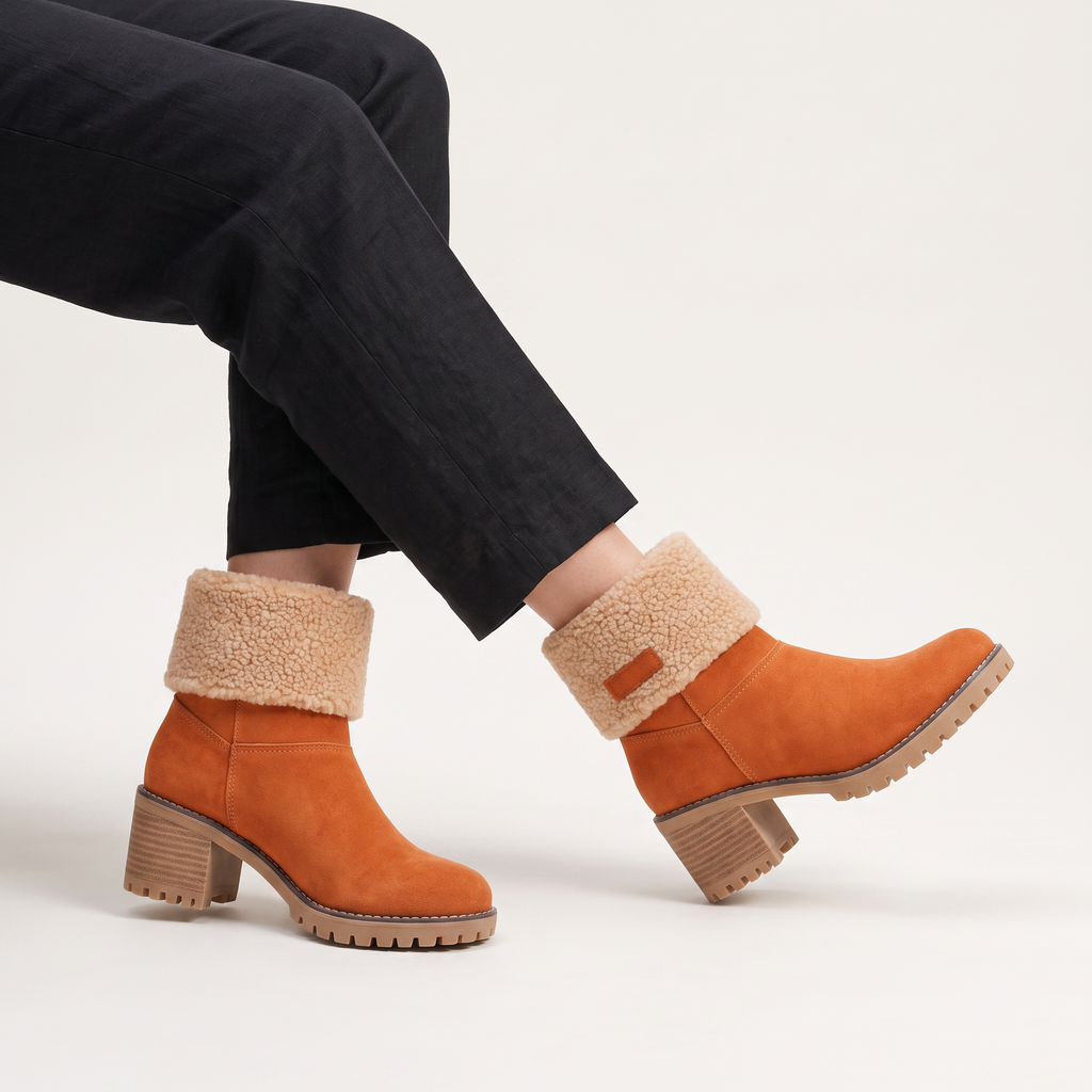 Women's Faux Fur Borg-Lined Ankle Boots