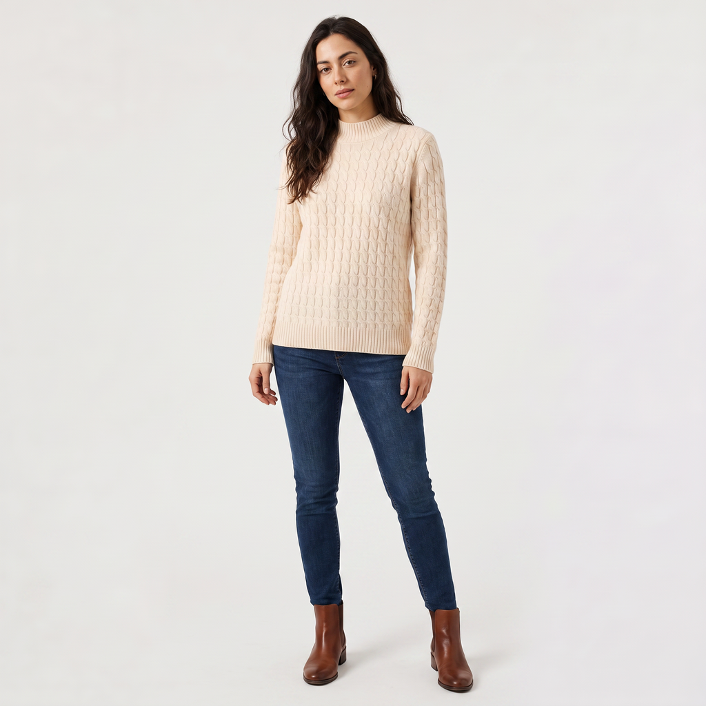 Women's Wool Oversized Cable Knit Sweater