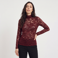 Women's Lace High-Neck Blouse