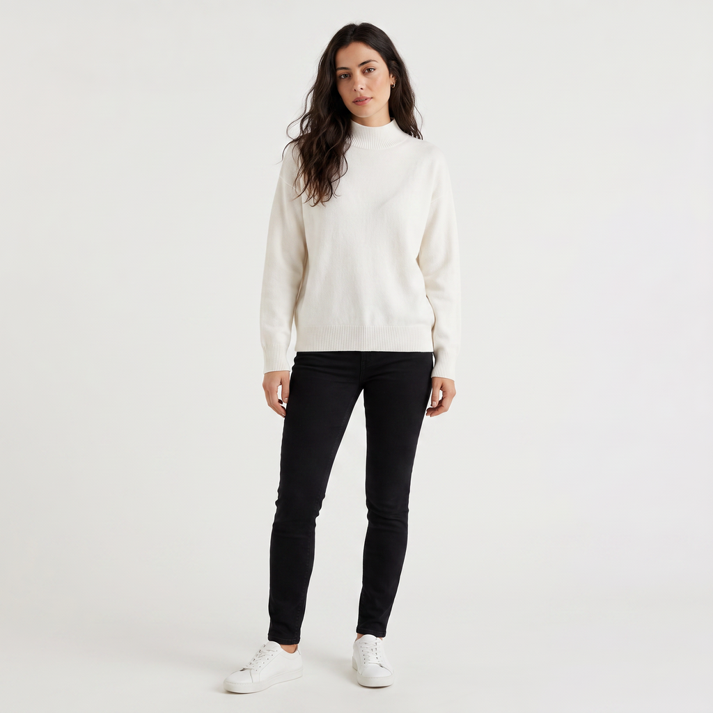 Women's Half-Neck Knitted Sweater