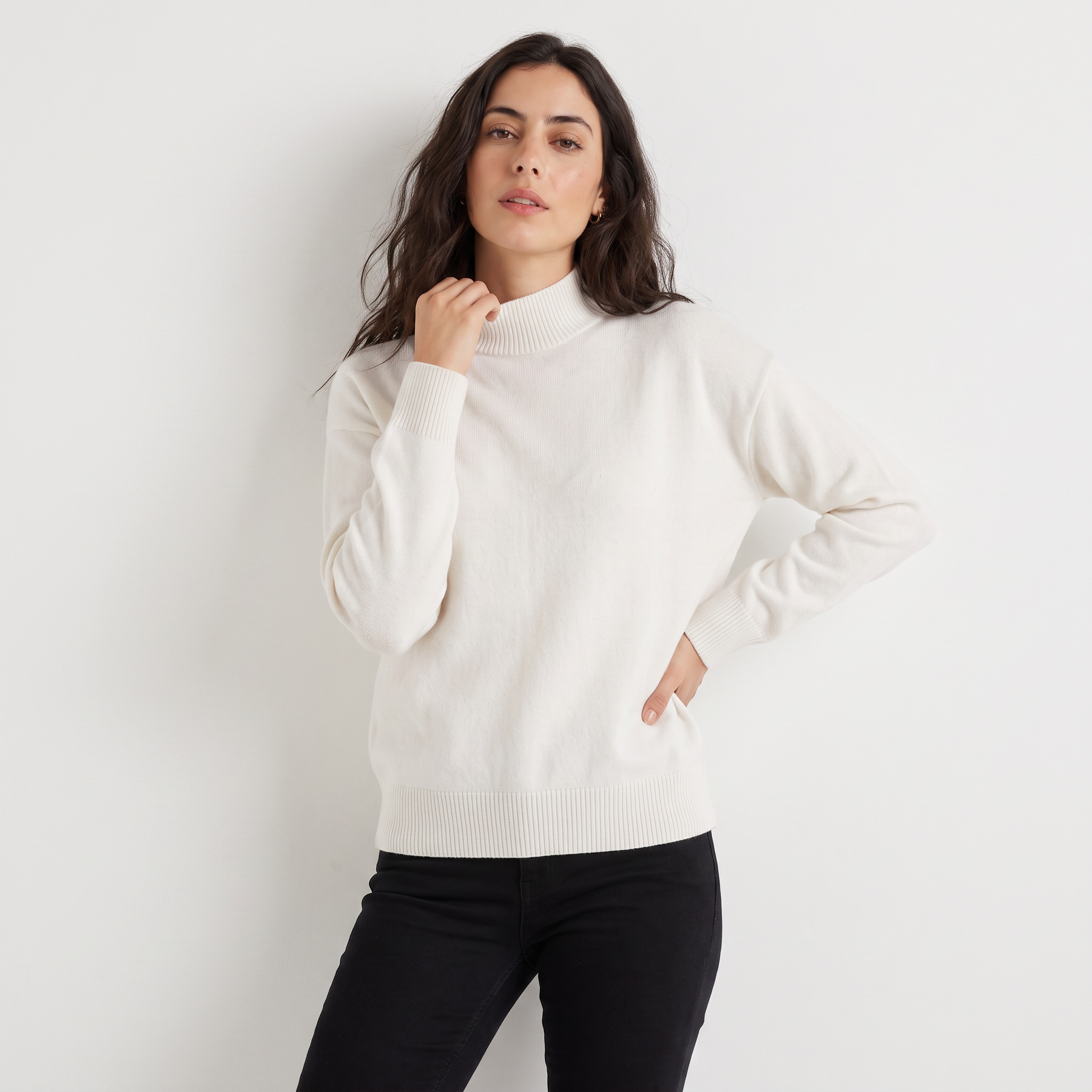 Women's Half-Neck Knitted Sweater