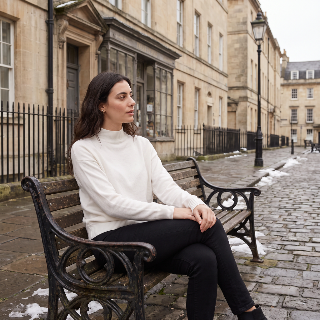 Women's Half-Neck Knitted Sweater