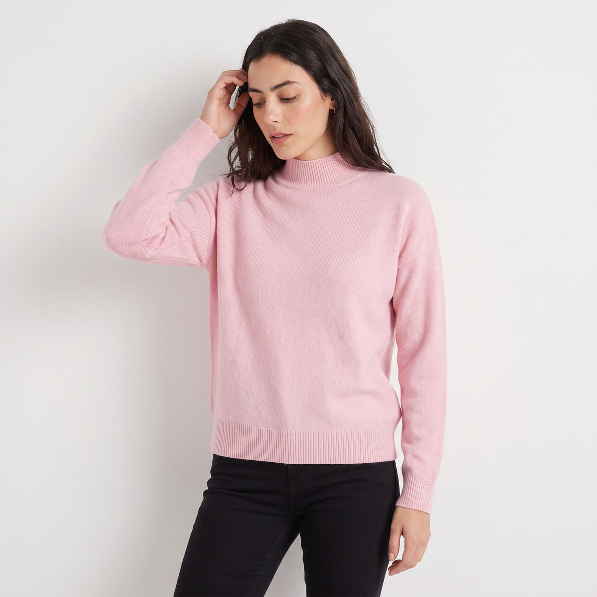 Women's Half-Neck Knitted Jumper