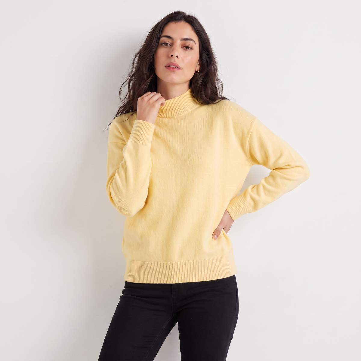 Women's Half-Neck Knitted Jumper