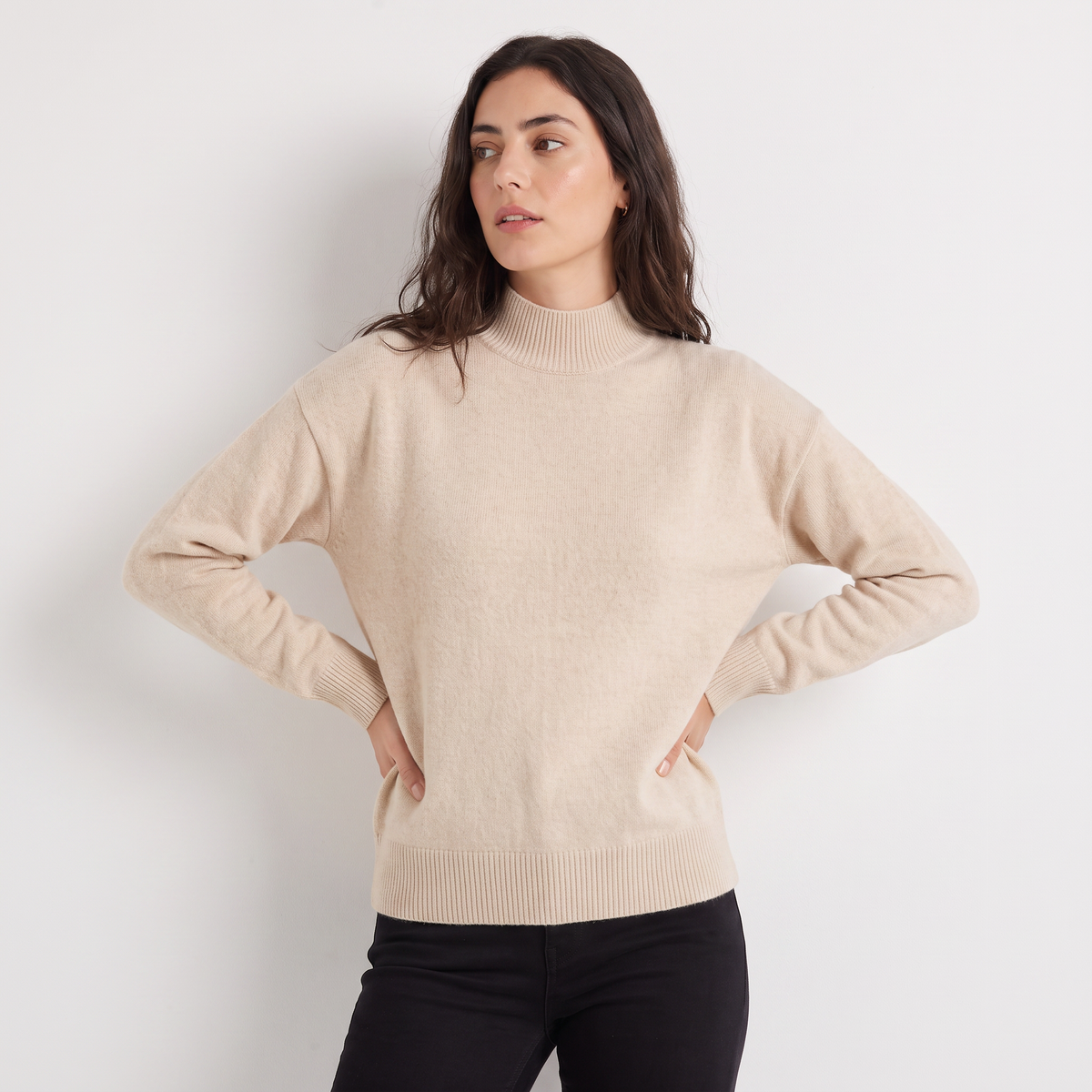 Women's Half-Neck Knitted Jumper