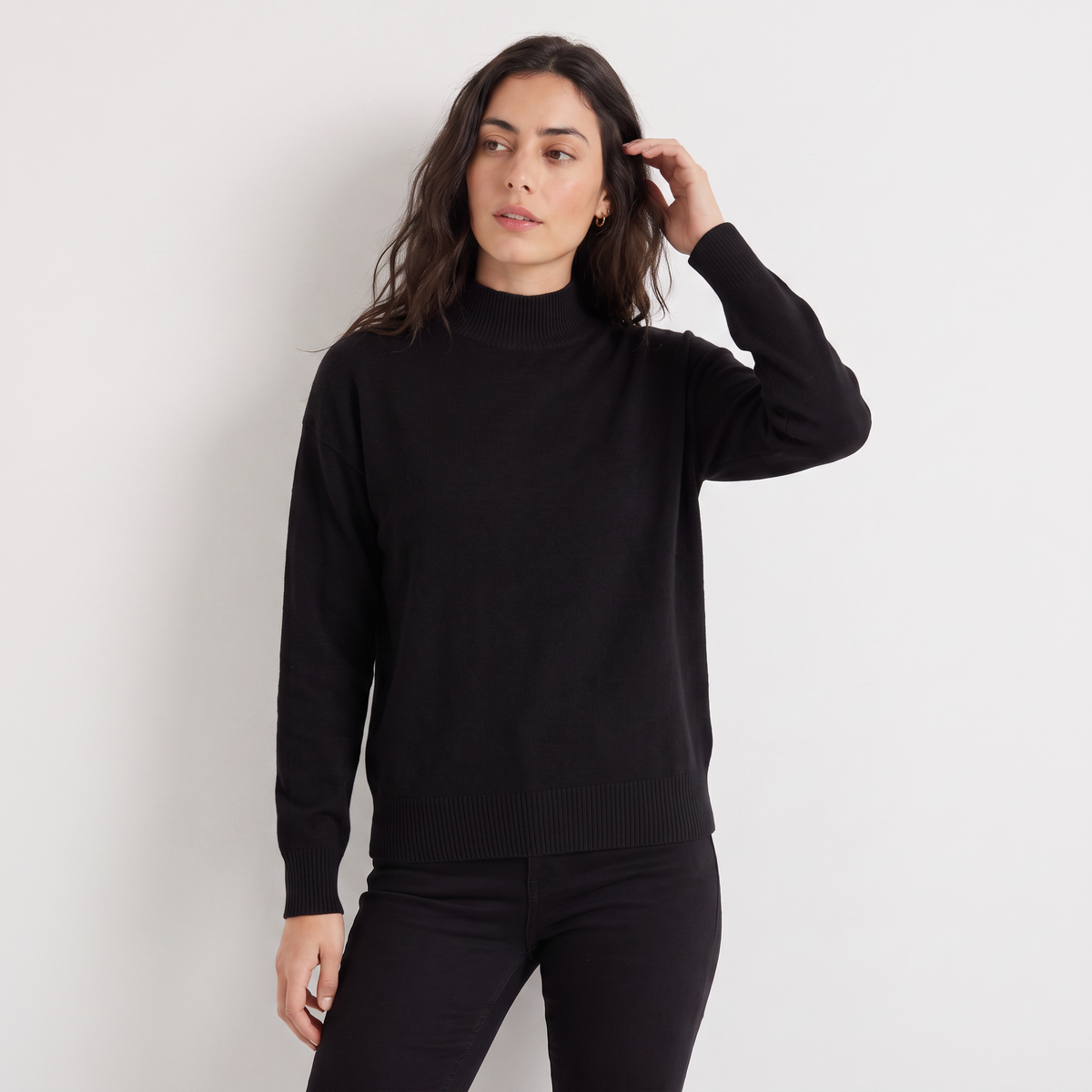 Women's Half-Neck Knitted Jumper