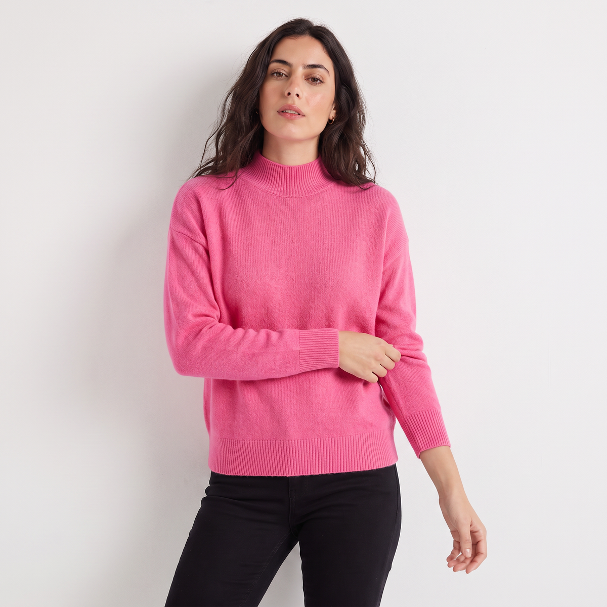 Women's Half-Neck Knitted Jumper