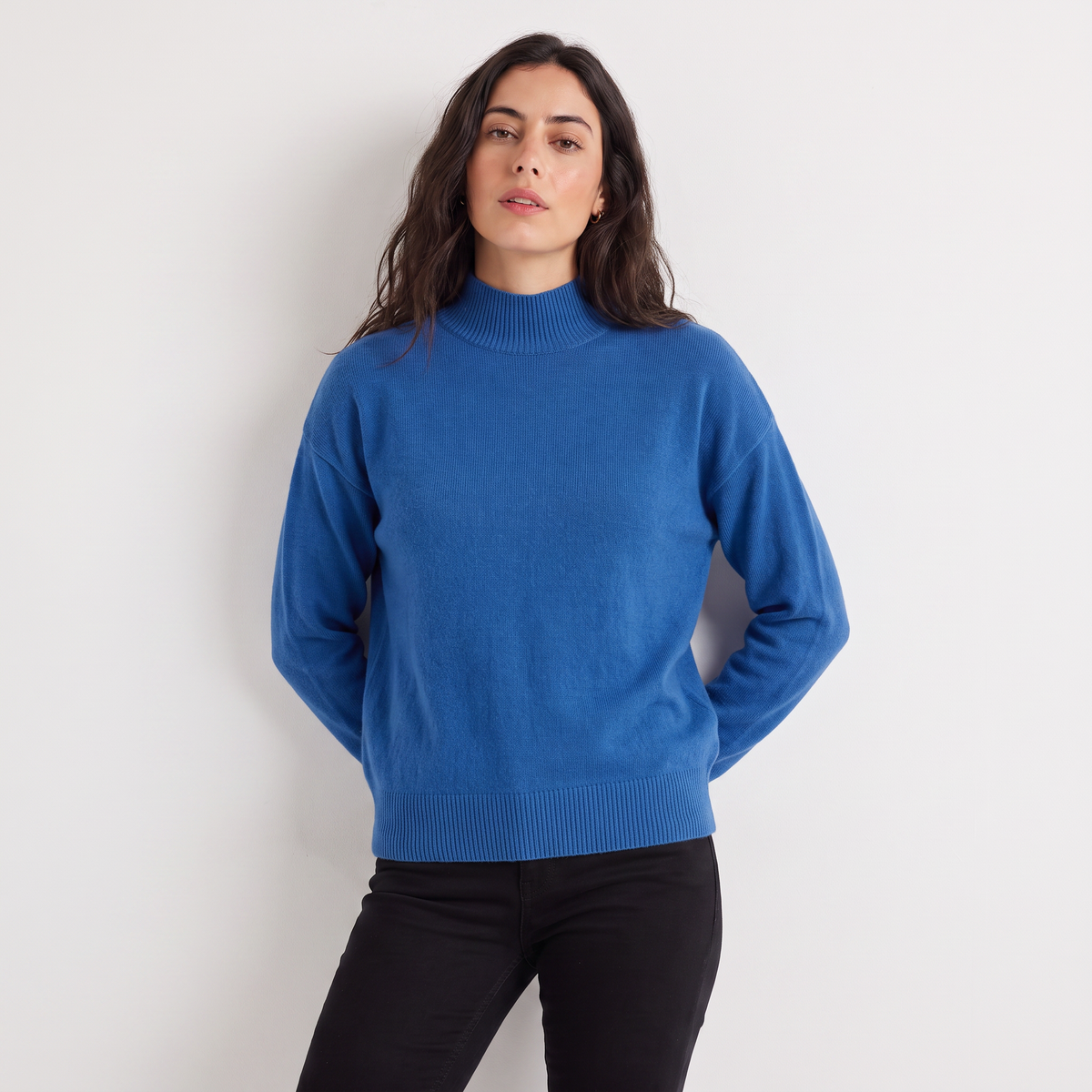 Women's Half-Neck Knitted Jumper