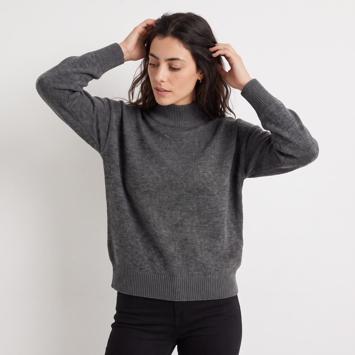 Women's Half-Neck Knitted Jumper