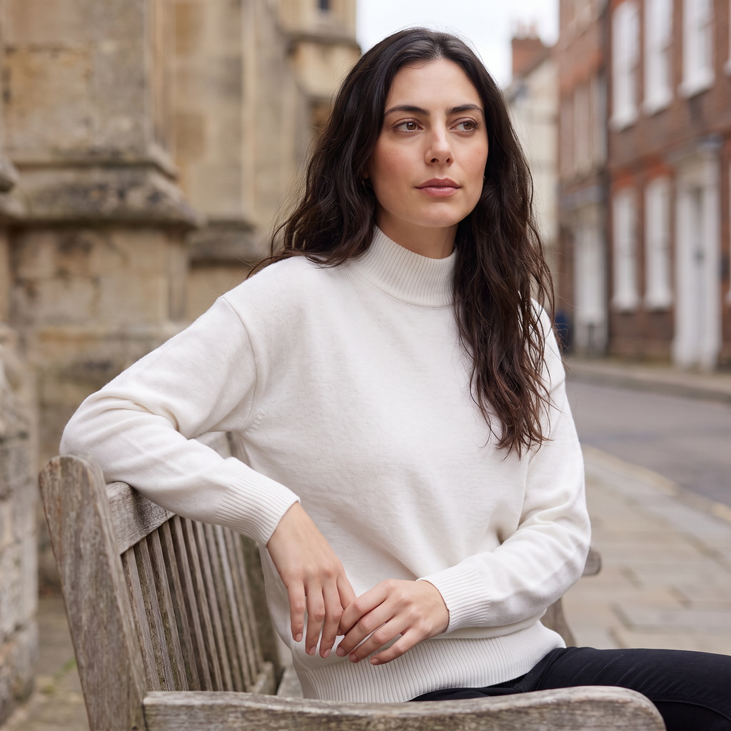 Women's Half-Neck Knitted Sweater