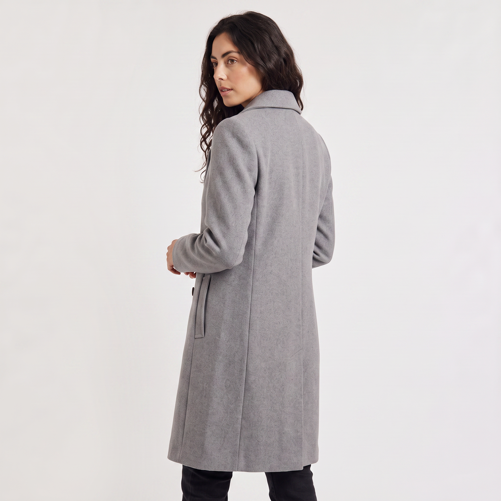 Women's Double-Breasted Wool Blend Coat