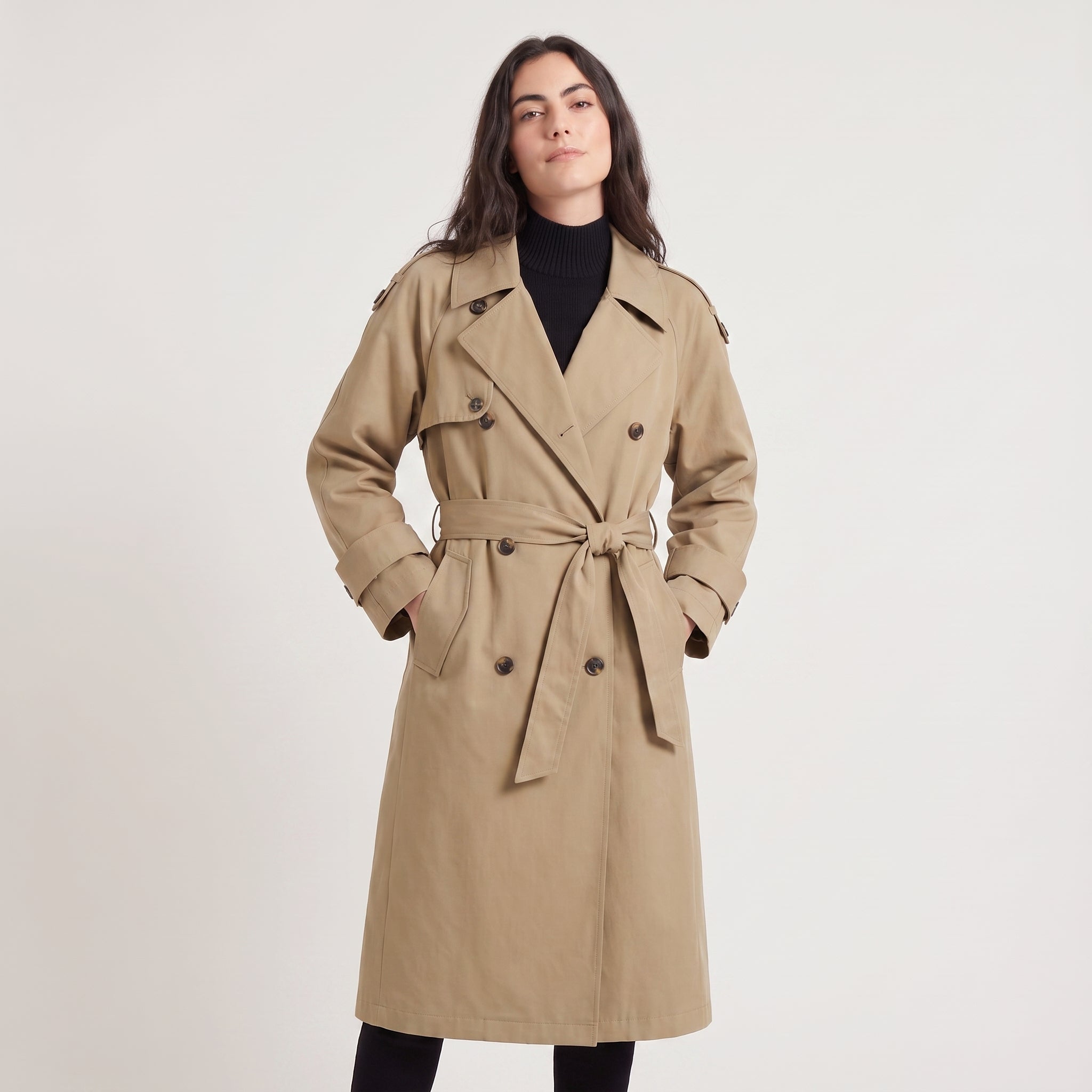 Women's Oversized Double-Breasted Trench Coat