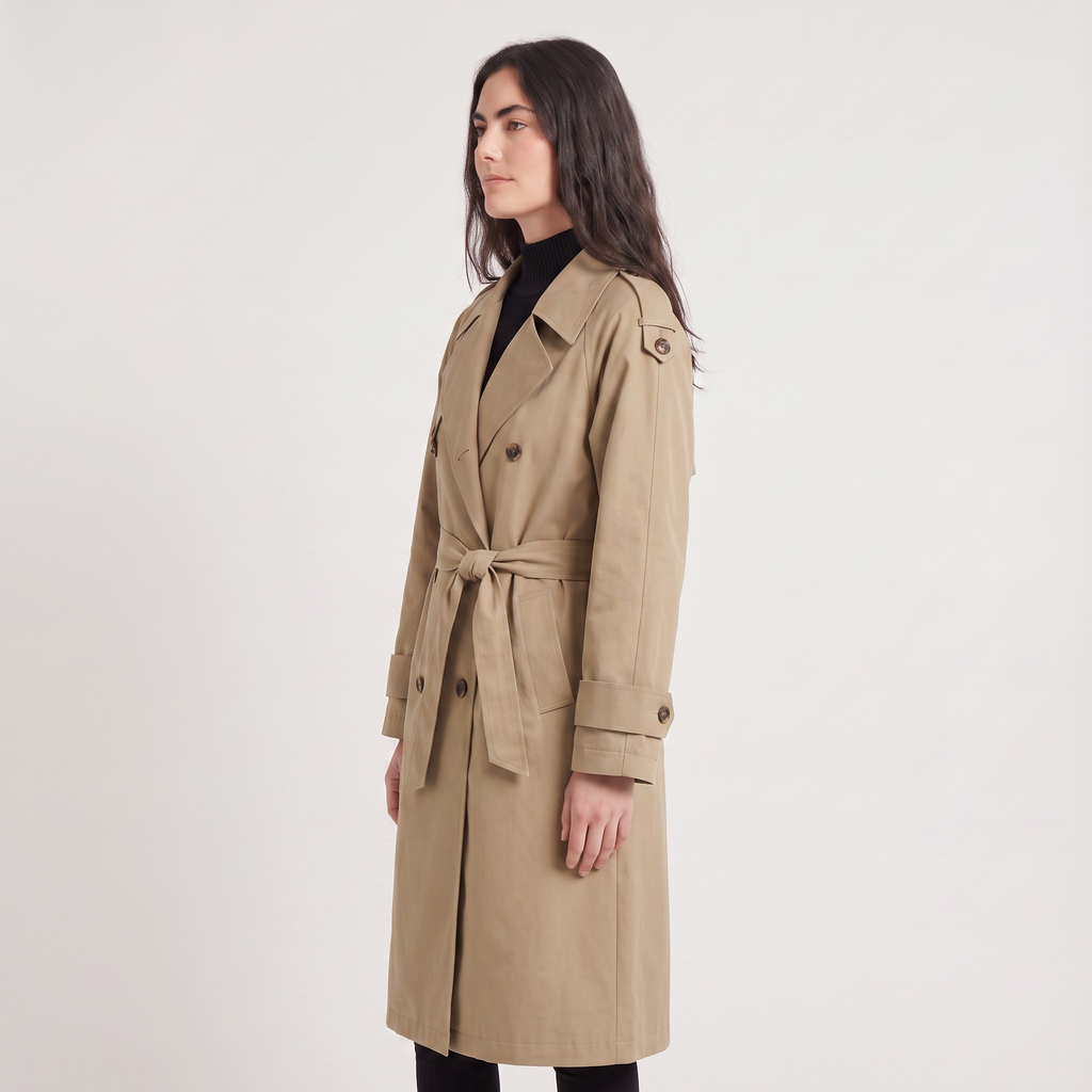 Women's Oversized Double-Breasted Trench Coat