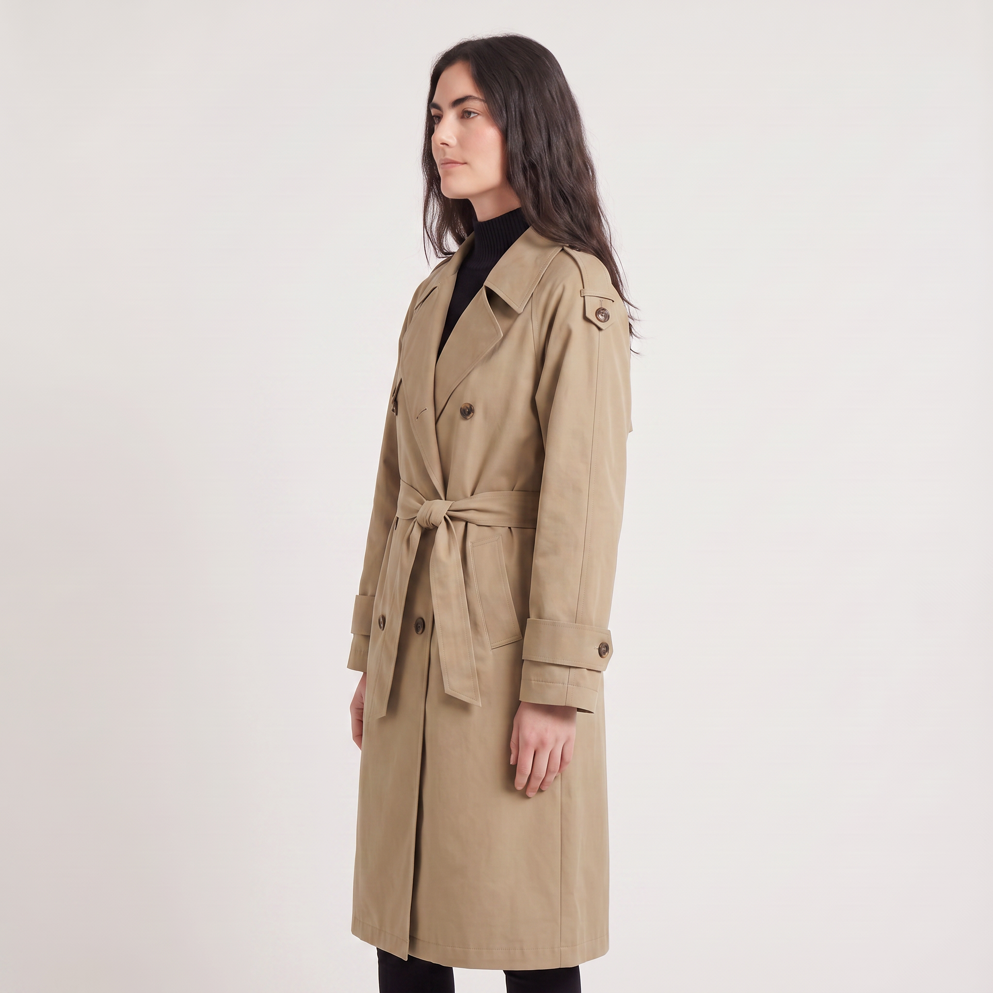 Women's Oversized Double-Breasted Trench Coat