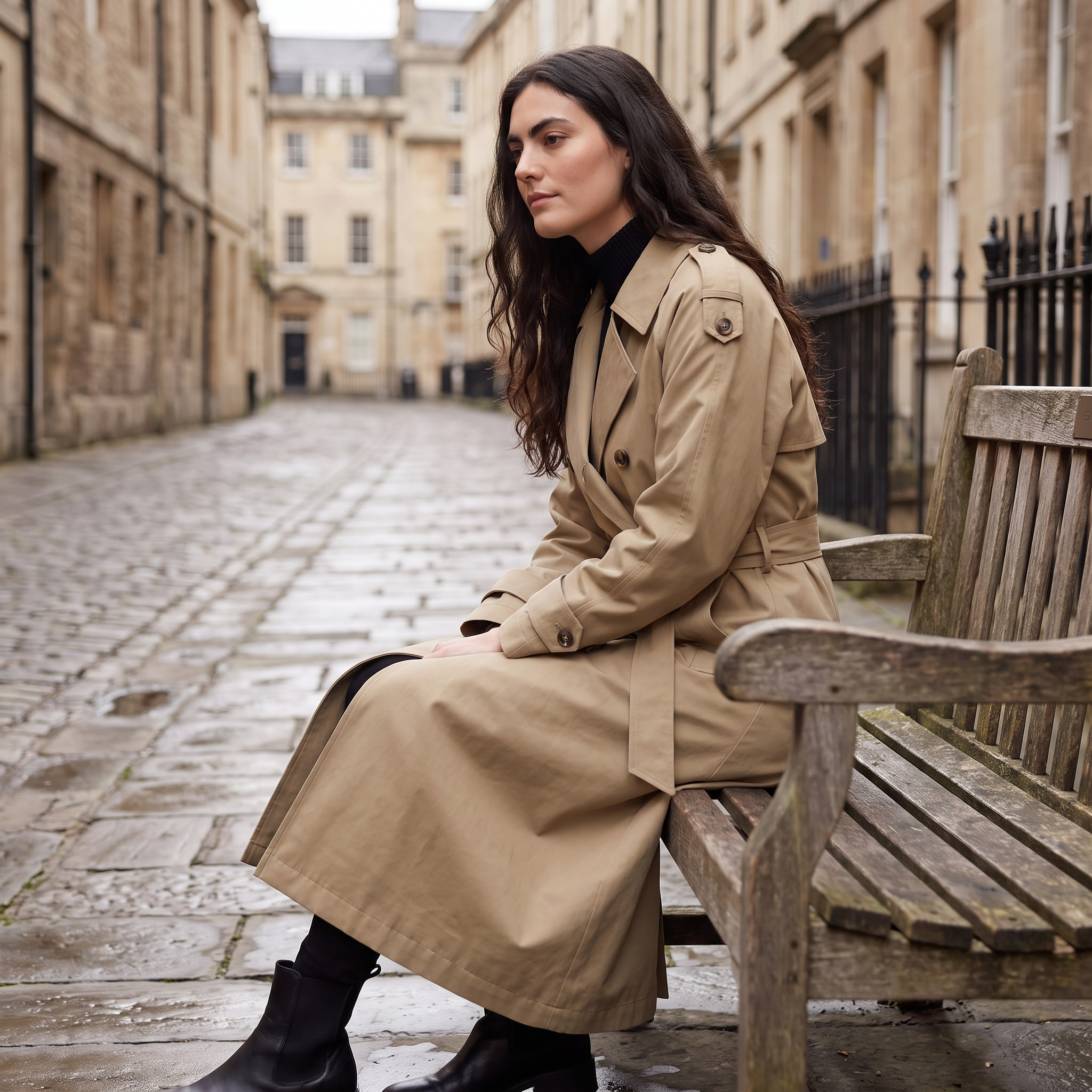 Women's Oversized Double-Breasted Trench Coat