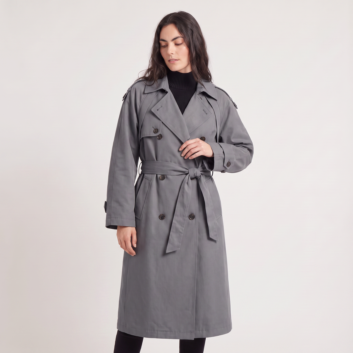 Women's Oversized Double-Breasted Trench Coat