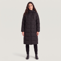 Women's Long Hooded Puffer Coat - Winter and Autumn Jacket