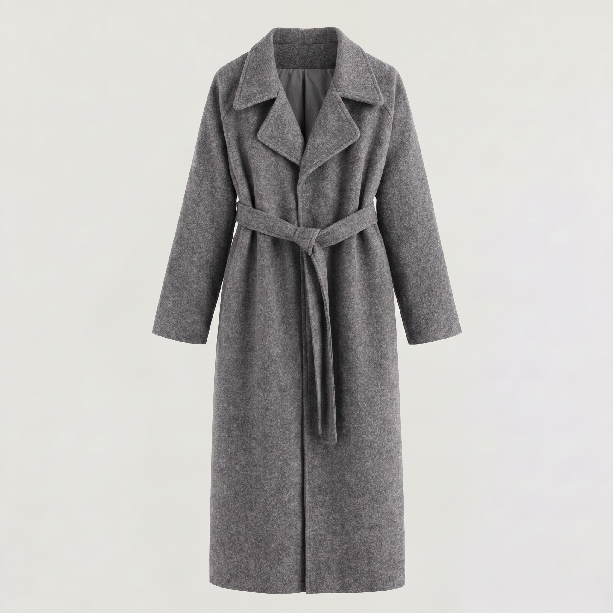Women's Long Wrap Wool Blend Coat