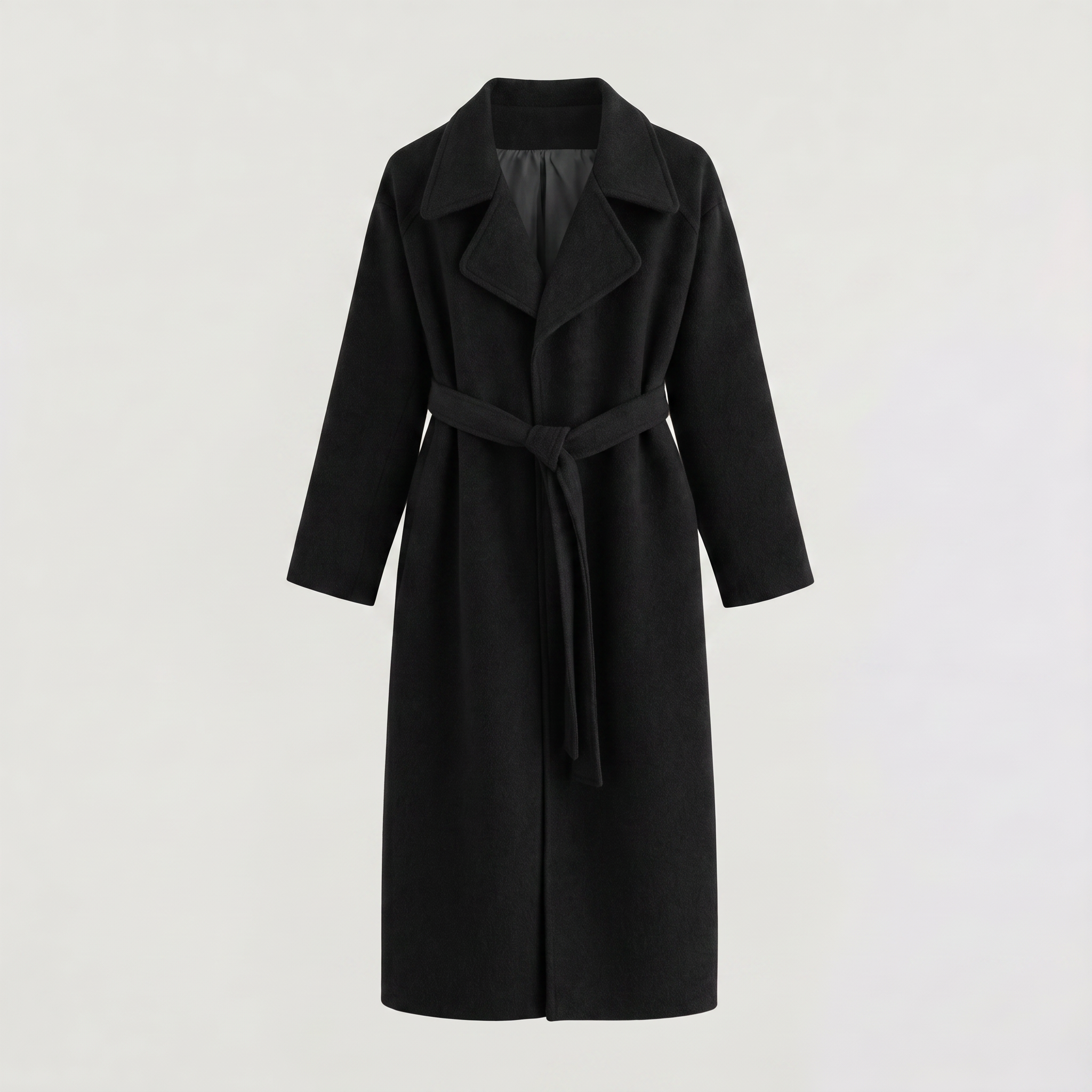Women's Long Wrap Wool Blend Coat