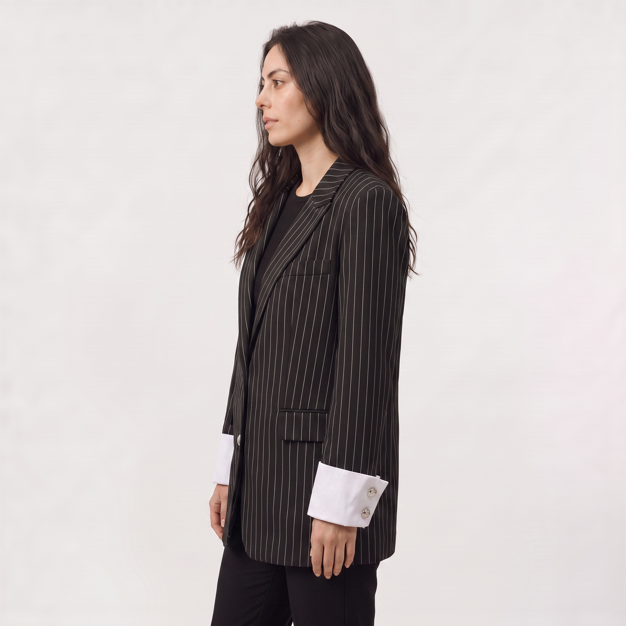 Women's Oversized Striped Blazer