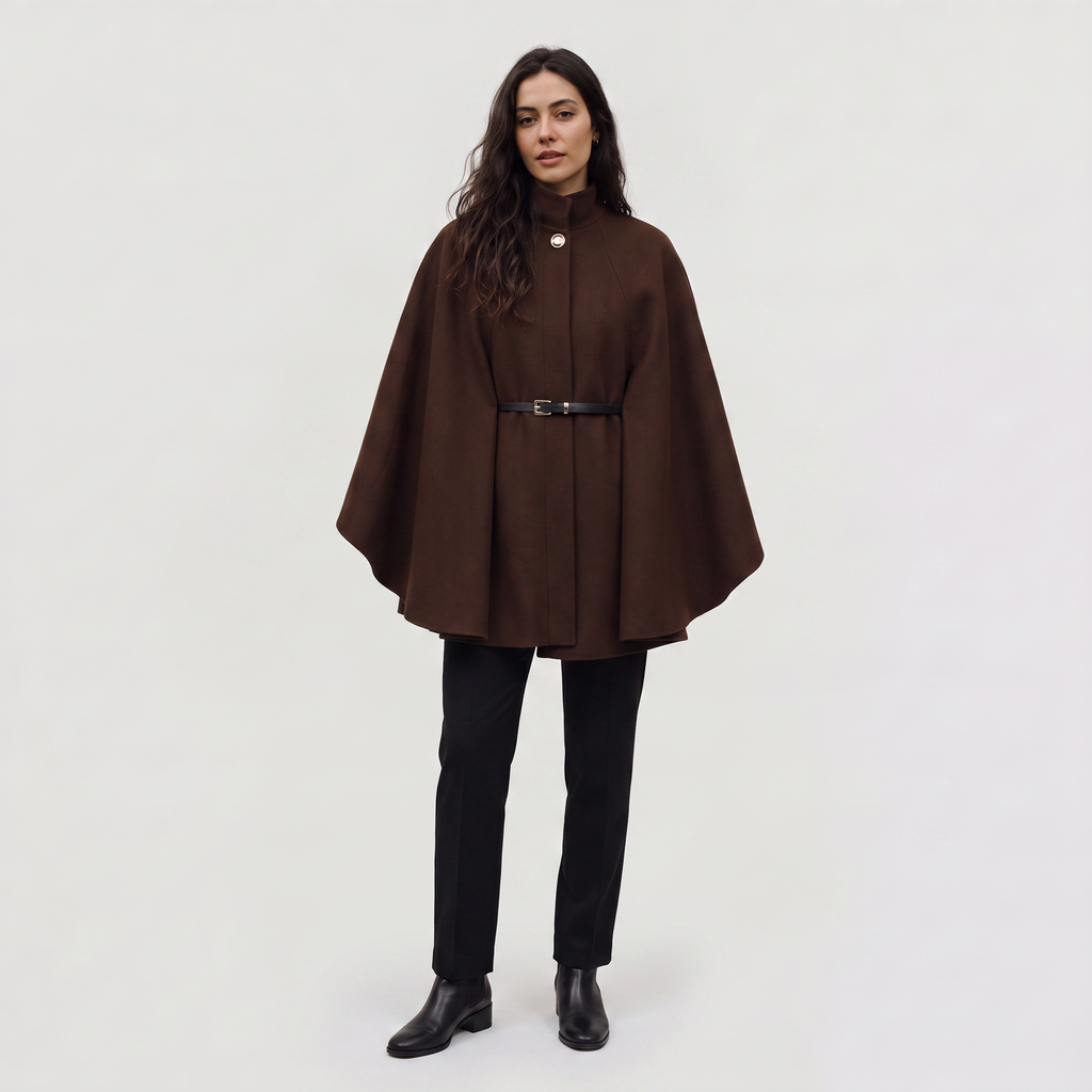 Women's Long Knit Poncho – Cape Coat