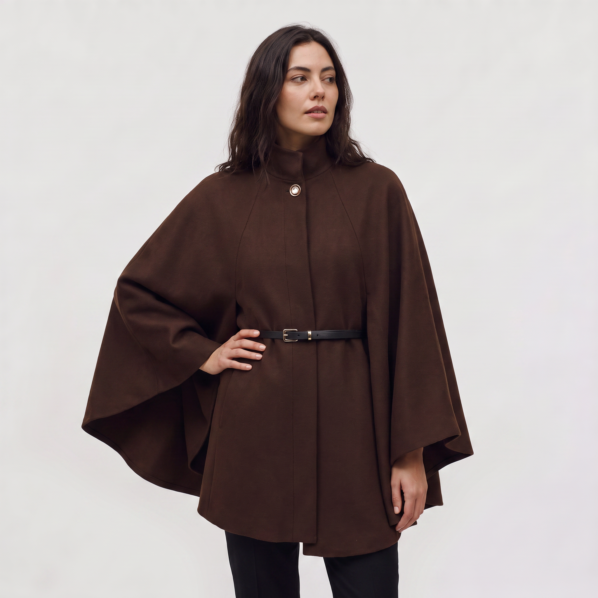 Women's Long Knit Poncho – Cape Coat