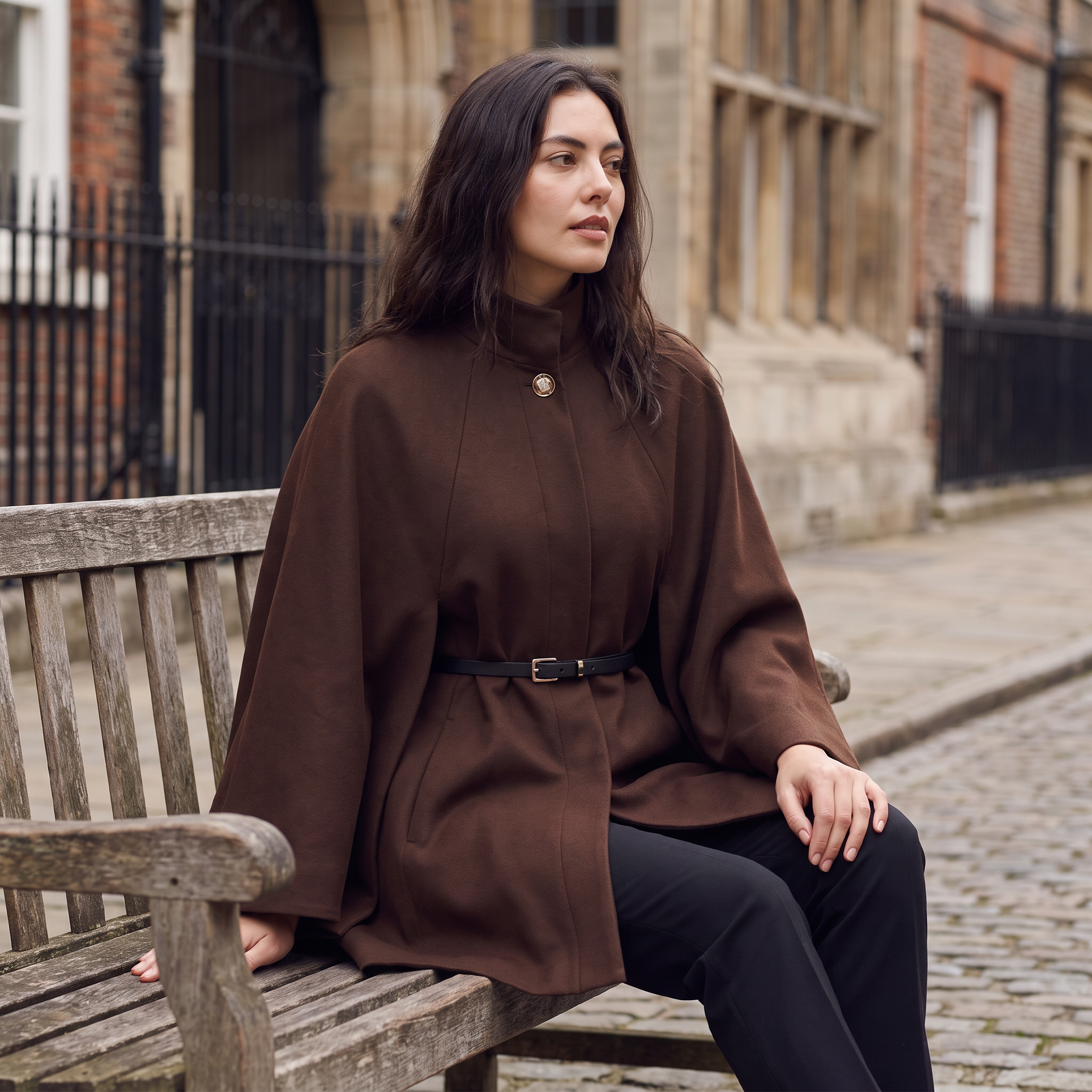 Women's Long Knit Poncho – Cape Coat