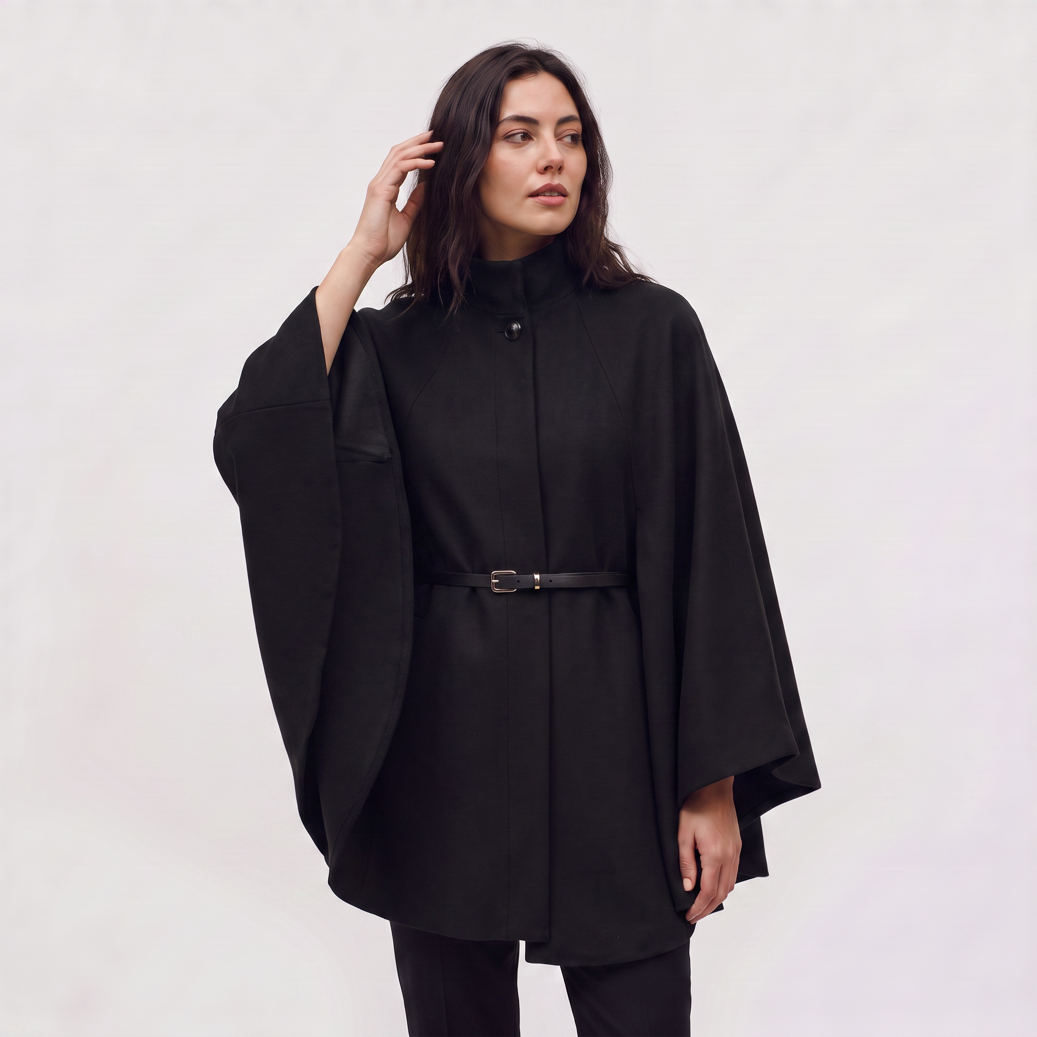 Women's Long Knit Poncho – Cape Coat
