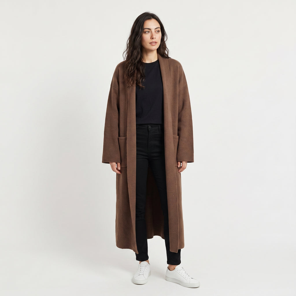 Women's Long Open-Front Cardigan