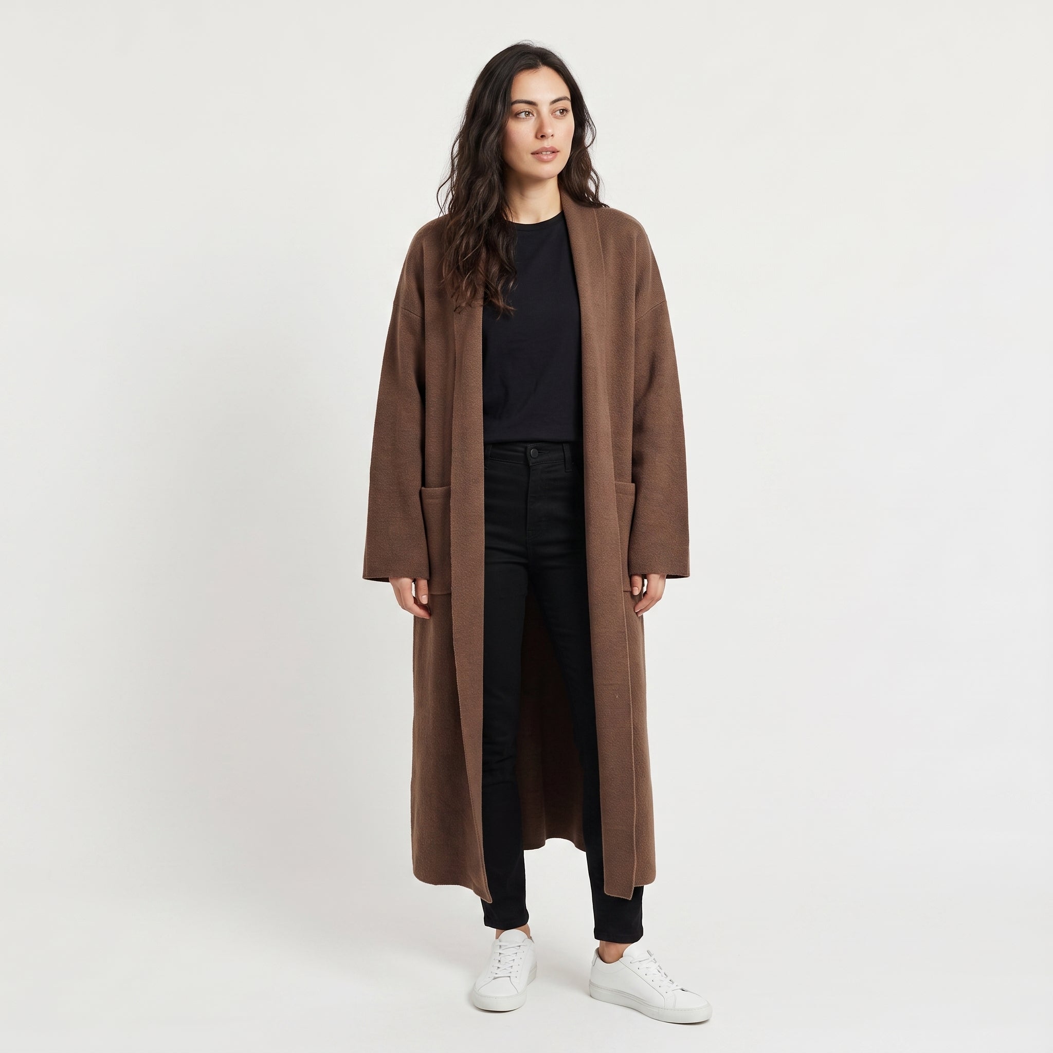 Women's Long Open-Front Cardigan