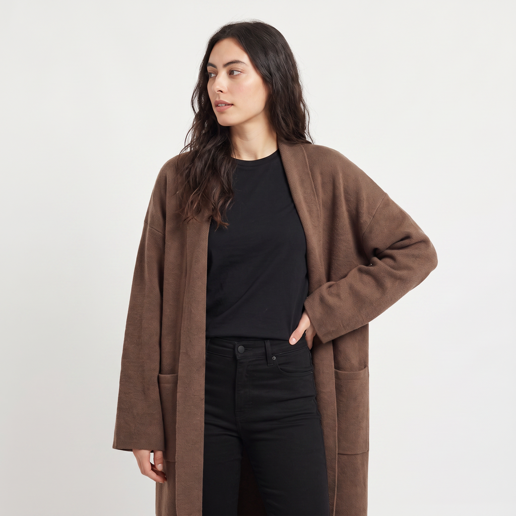 Women's Long Open-Front Cardigan