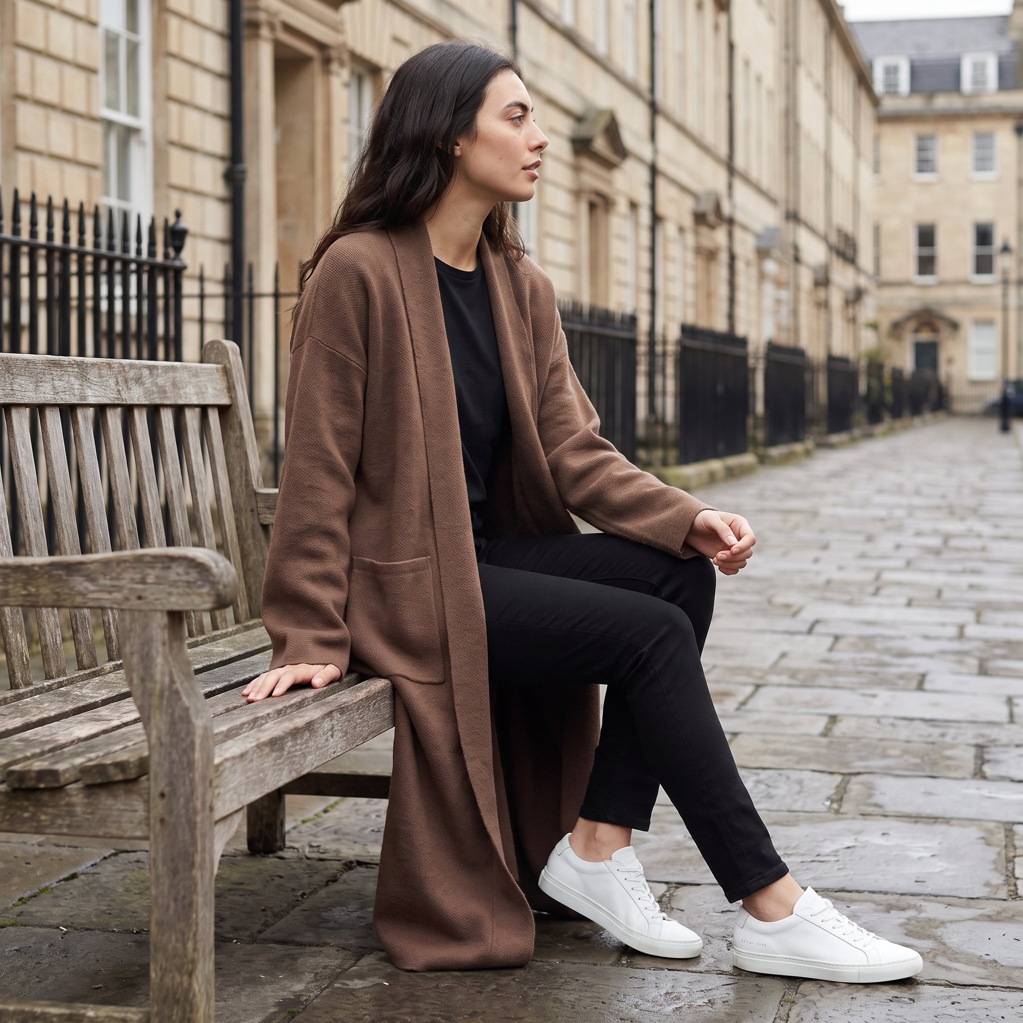 Women's Long Open-Front Cardigan