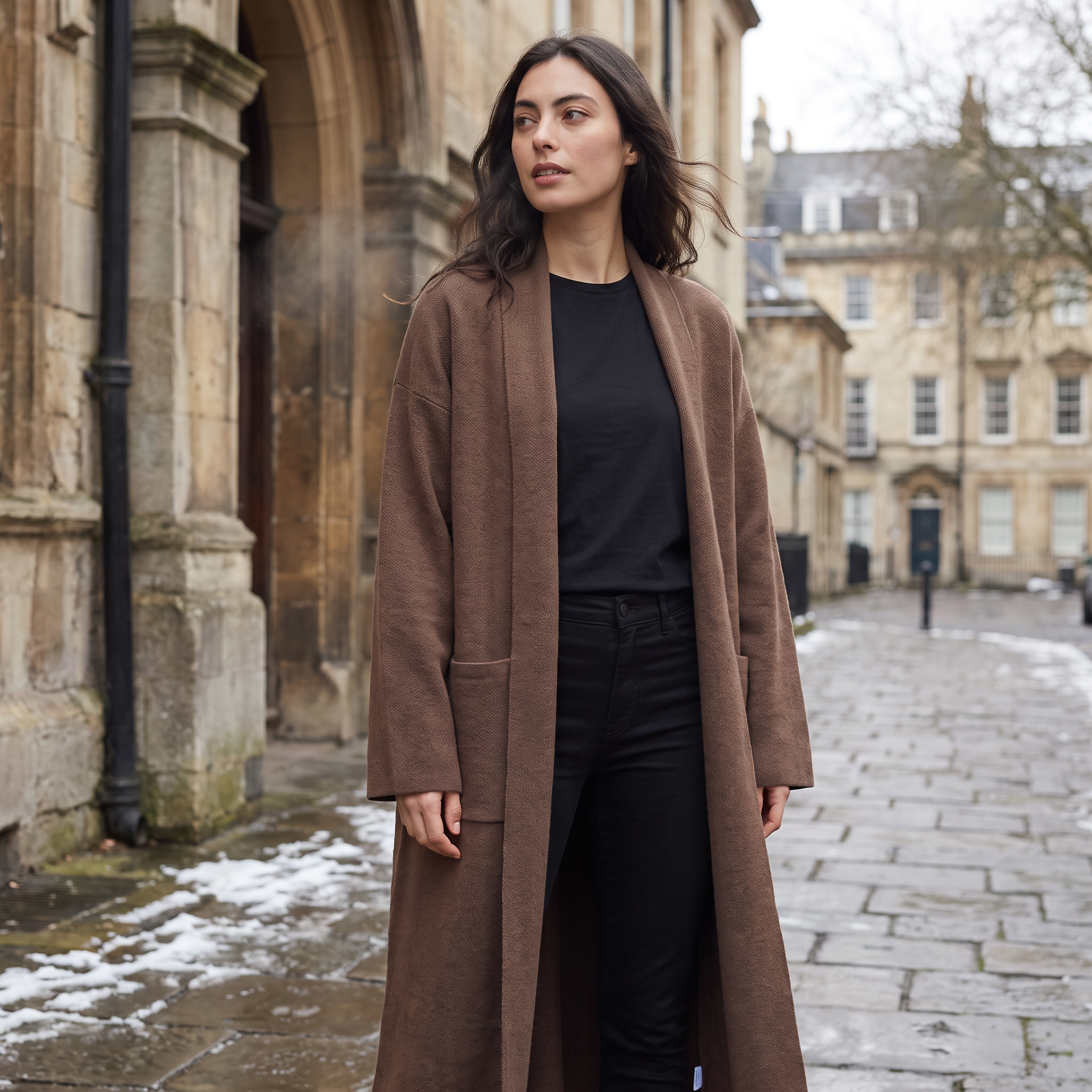 Women's Long Open-Front Cardigan