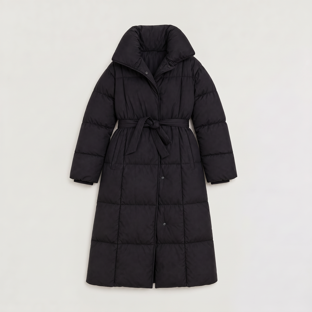Women's Long Line Hooded Puffer Coat