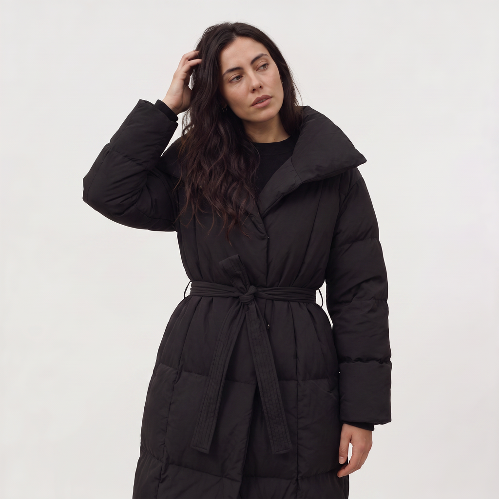 Women's Long Line Hooded Puffer Coat
