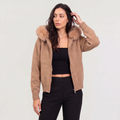 Women's Fur Collar Cardigan Jacket