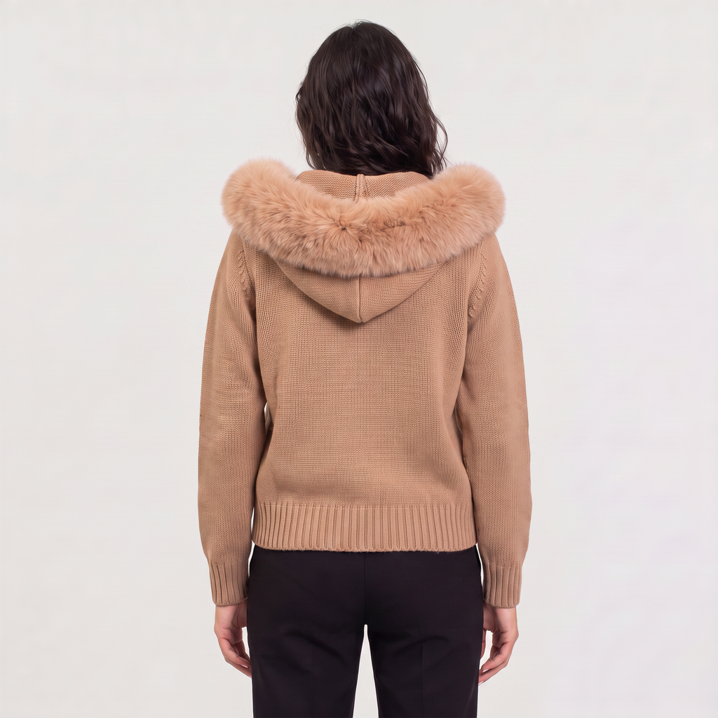 Women's Fur Collar Cardigan Jacket