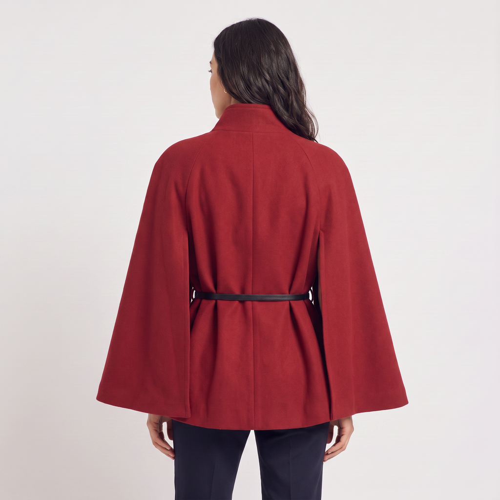 Women's Belted Cloak Coat