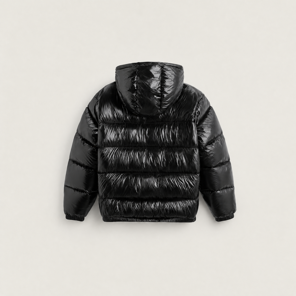 Women's Hooded Glossy Puffer Jacket