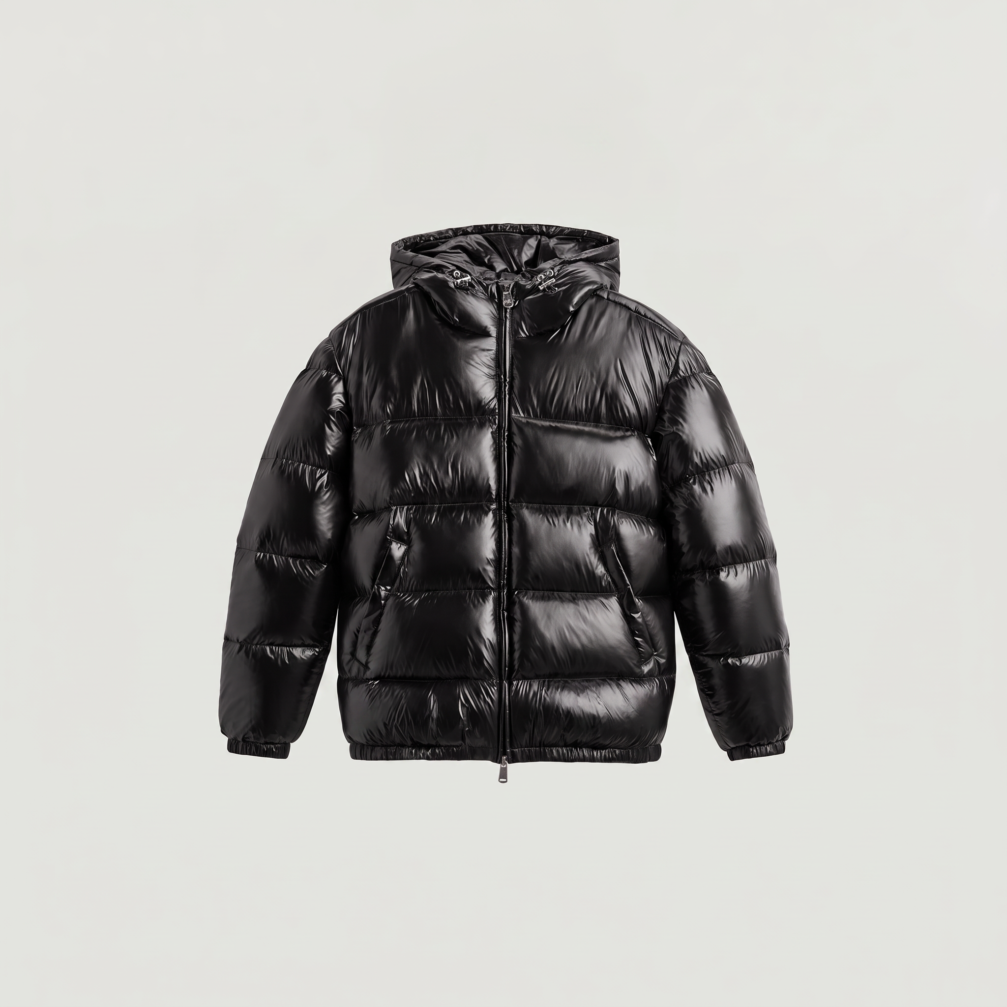 Men's Hooded Glossy Puffer Jacket