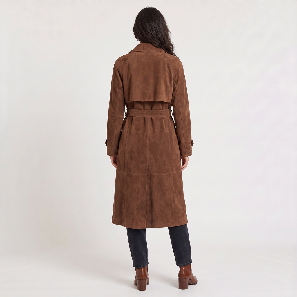 Women's Everyday Suede Trench Coat