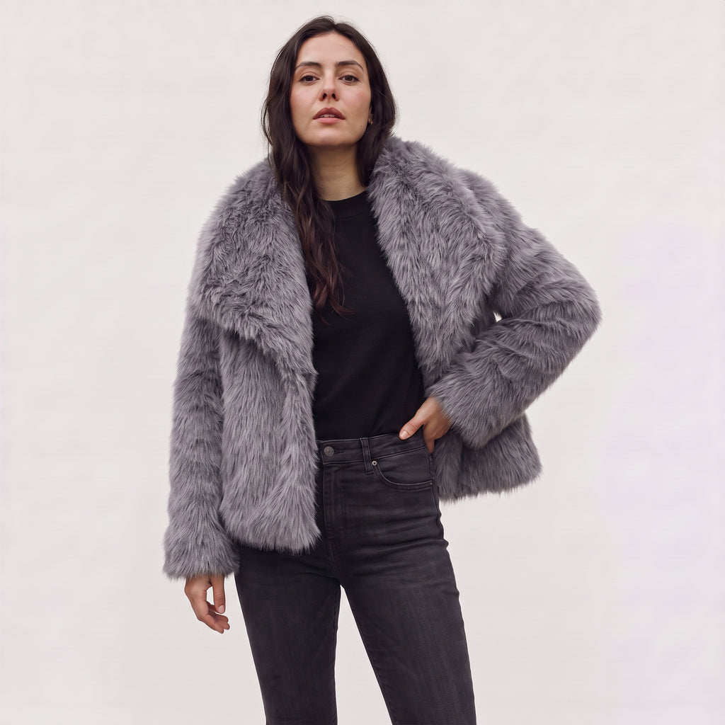 Women's Longline Faux Fur Coat