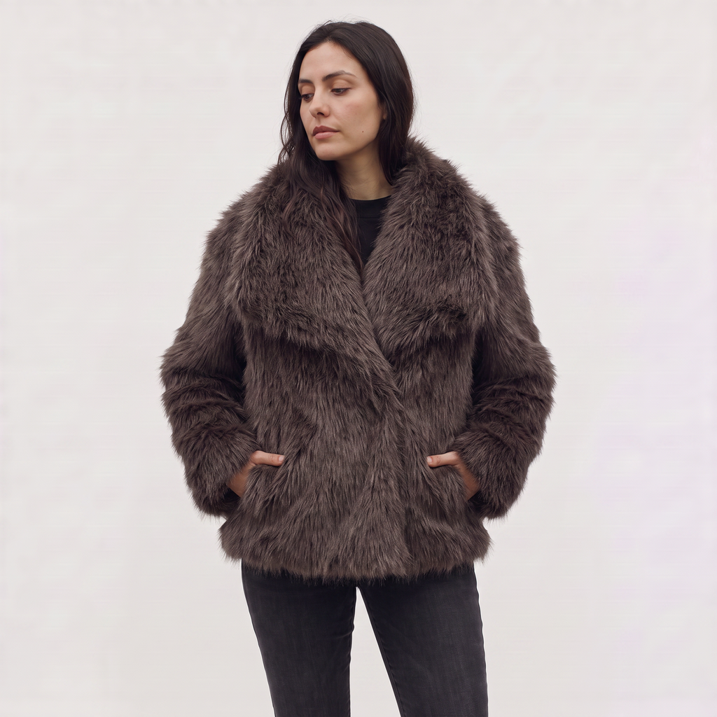 Women's Longline Faux Fur Coat
