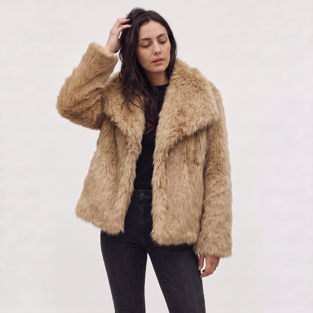 Women's Longline Faux Fur Coat