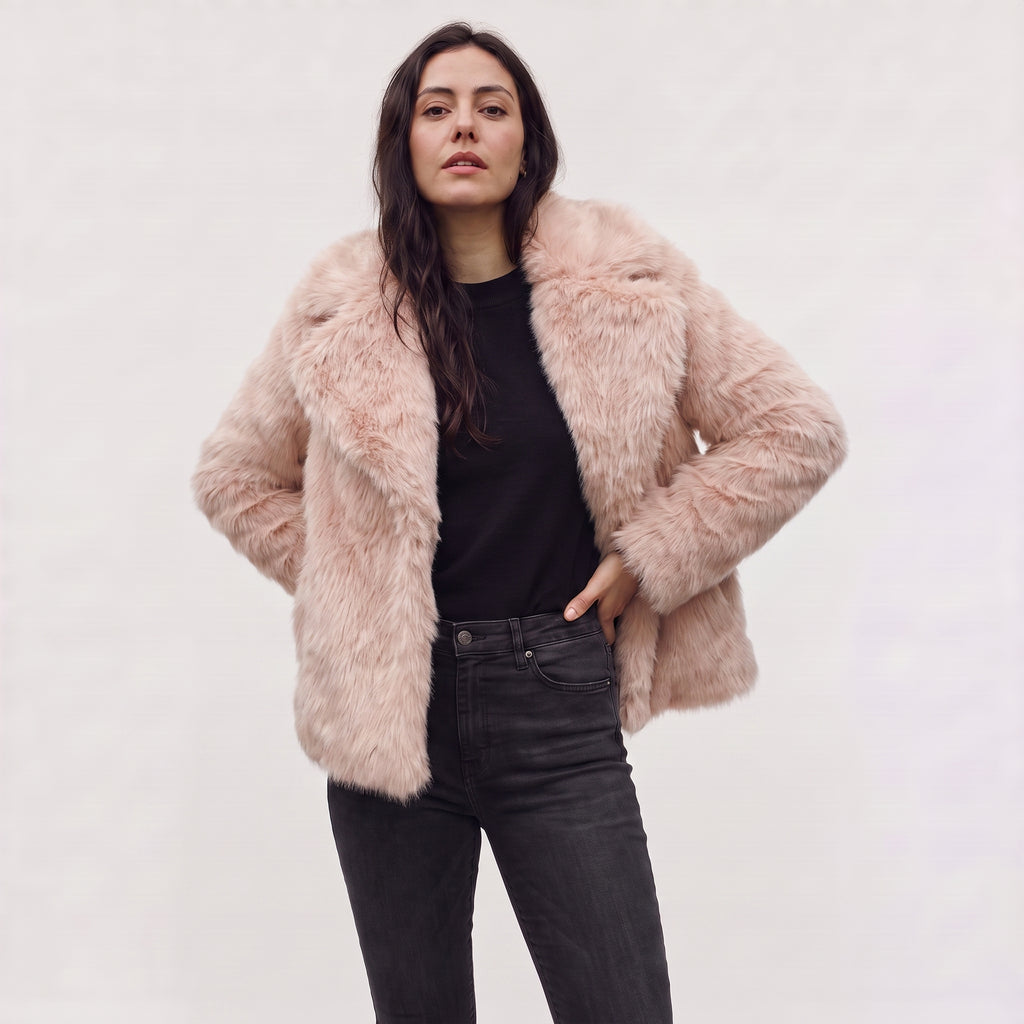 Women's Longline Faux Fur Coat