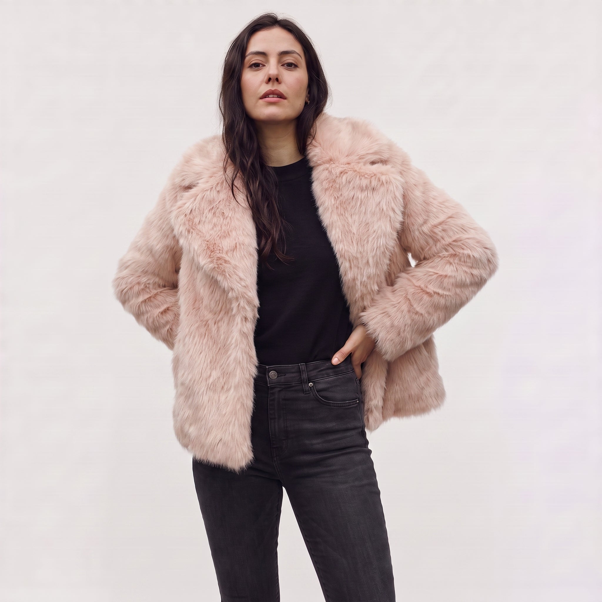 Women's Longline Faux Fur Coat