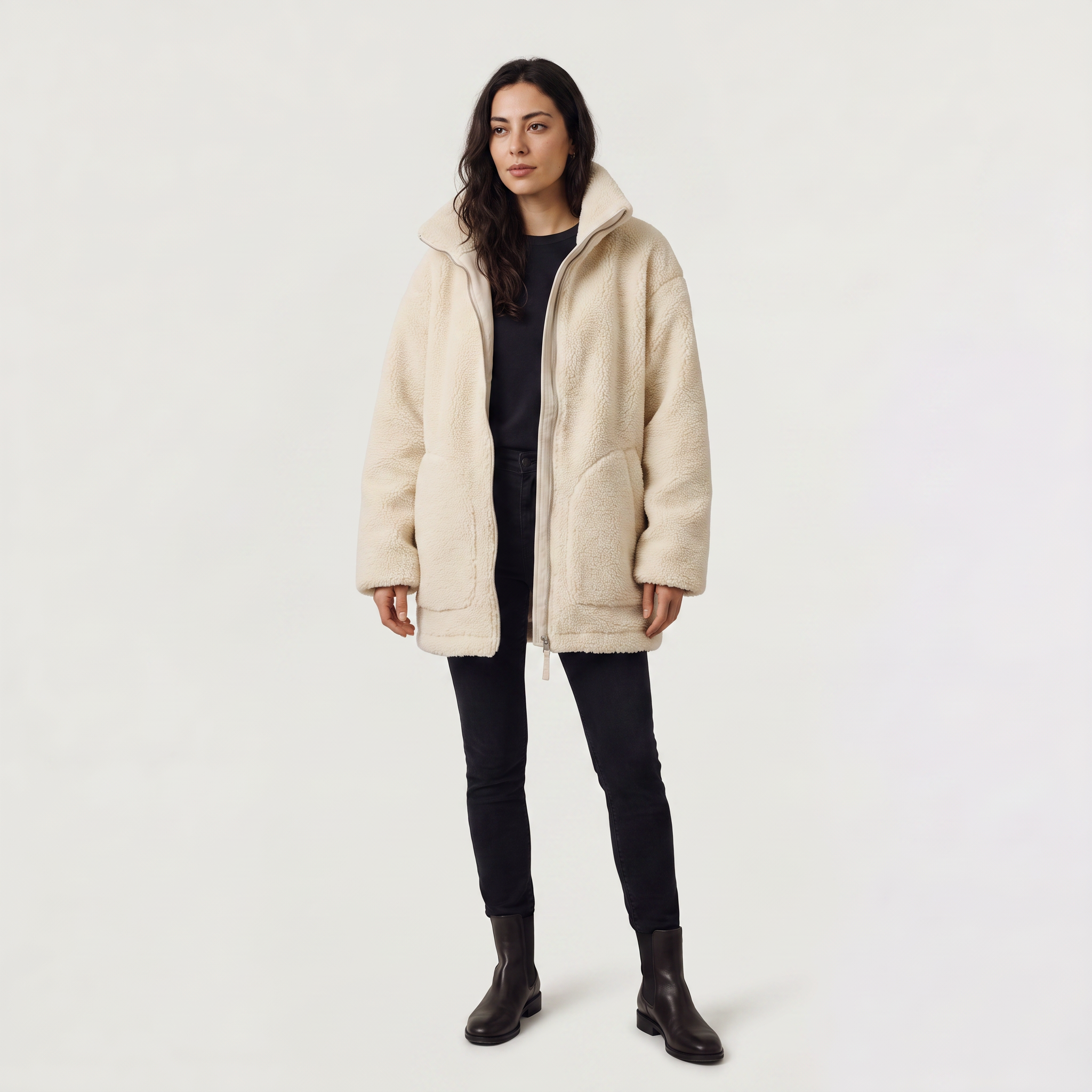 Women's Teddy Fleece Zip-Up Jacket