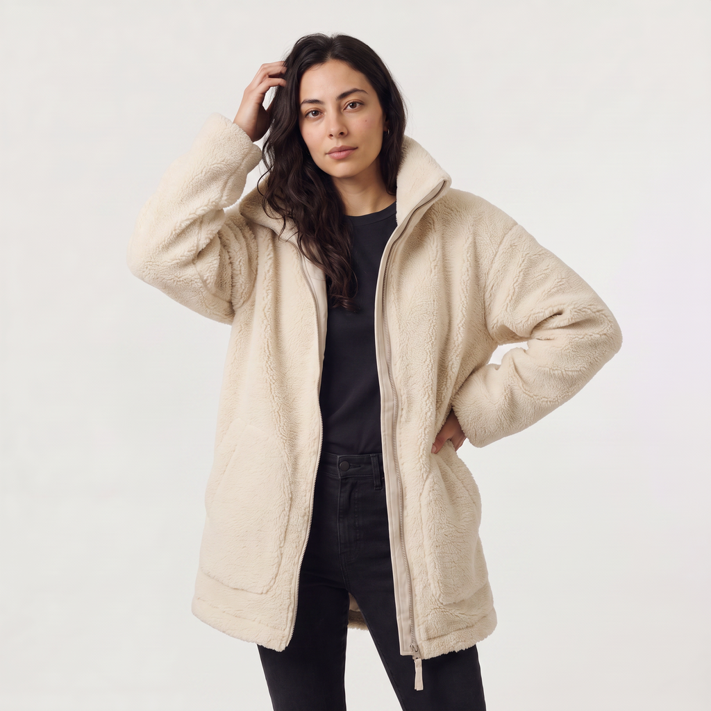 Women's Teddy Fleece Zip-Up Jacket