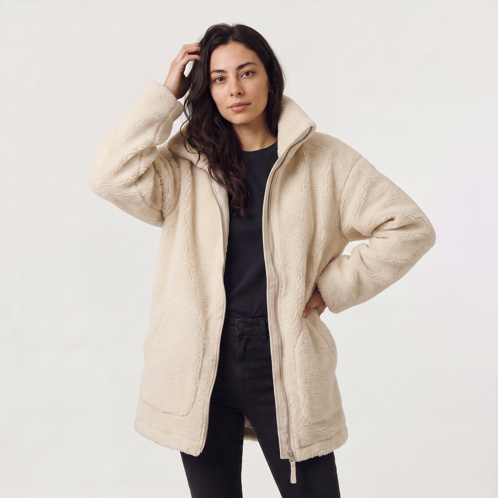 Women's Teddy Fleece Zip-Up Jacket