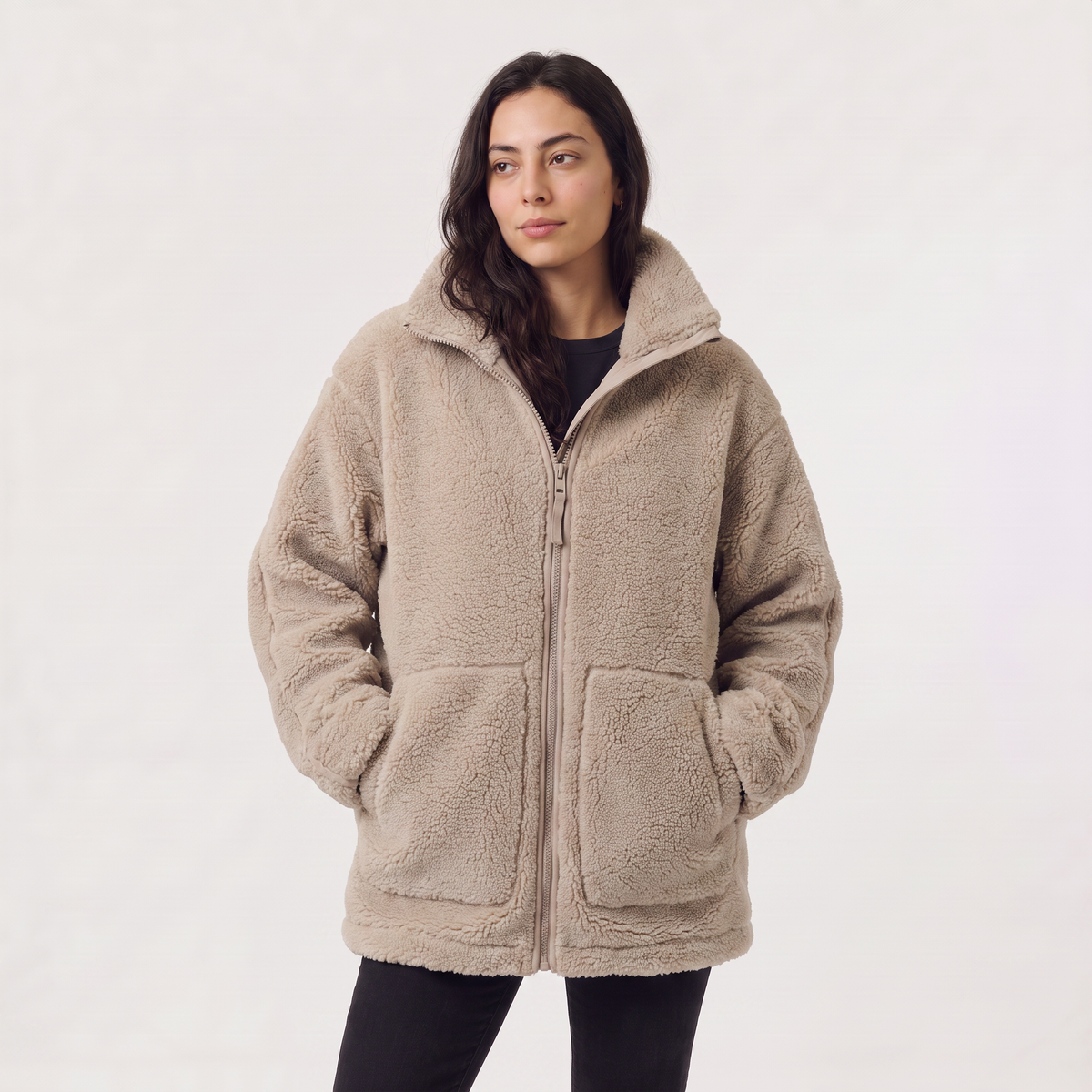 Women's Teddy Fleece Zip-Up Jacket